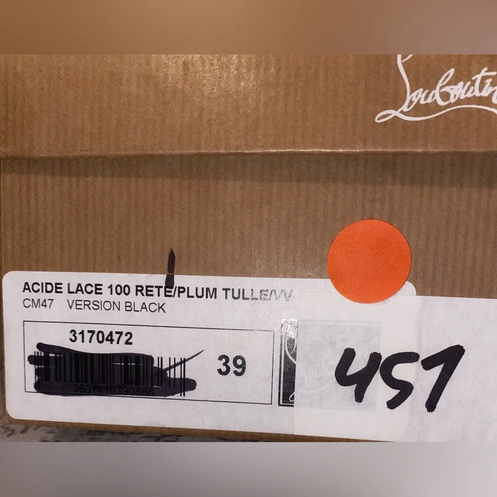 Christian Louboutin Acide 100 Rete/plum Tulle pump - Picture 10 of 16